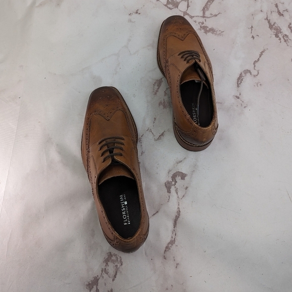 Florsheim Castellano Men 8 D Wing Ox Oxford Shoes Saddle Brown Tan Lace Up 14137 main image 5
